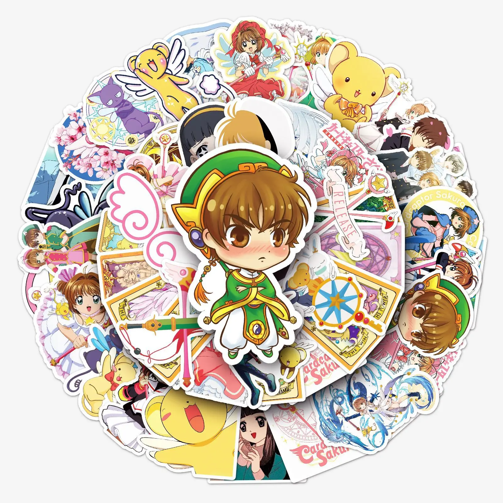 50 Stück Anime Cardcaptor Sakura Cartoon Graffiti DIY Dekor-Aufkleber für Gepäck & Laptop