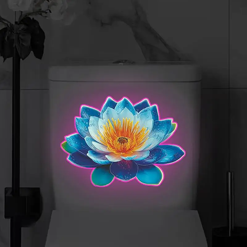 Glow In The Dark Toilet Sticker Self Adhesive Removable Waterproof Wall Decal For Children Toilet Training At Night