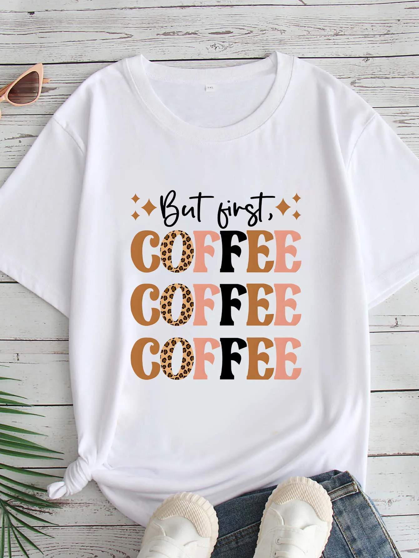 

Женская футболка большого размера с круглым вырезом и короткими рукавами, с принтом, 1-7XL, удобный повседневный топ в европейском стиле