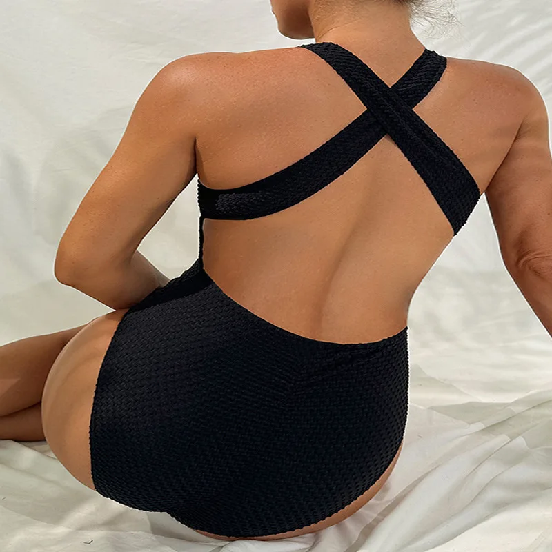 2025 Summer Maternity Bikini Loose-Fit Open Back One-Piece Swimsuit Solid Color Beachwear Chic Pregnancy Women Swimwear Clothes