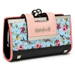 Sally Young Beautiful Floral Pattern and Elegant Wallet Various Colors Beautiful Design Practical Functions Purse