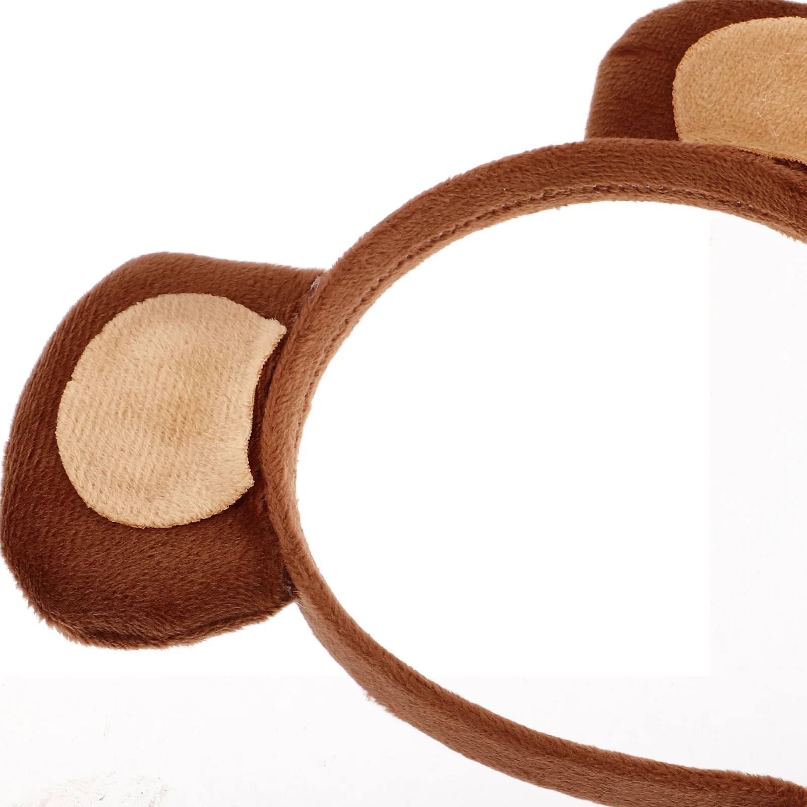 1 セット猿の耳と尻尾のコスチュームセット柔らかい布素材のロールプレイアクセサリーハロウィーンパーティーファンシードレスコスプレイベント用