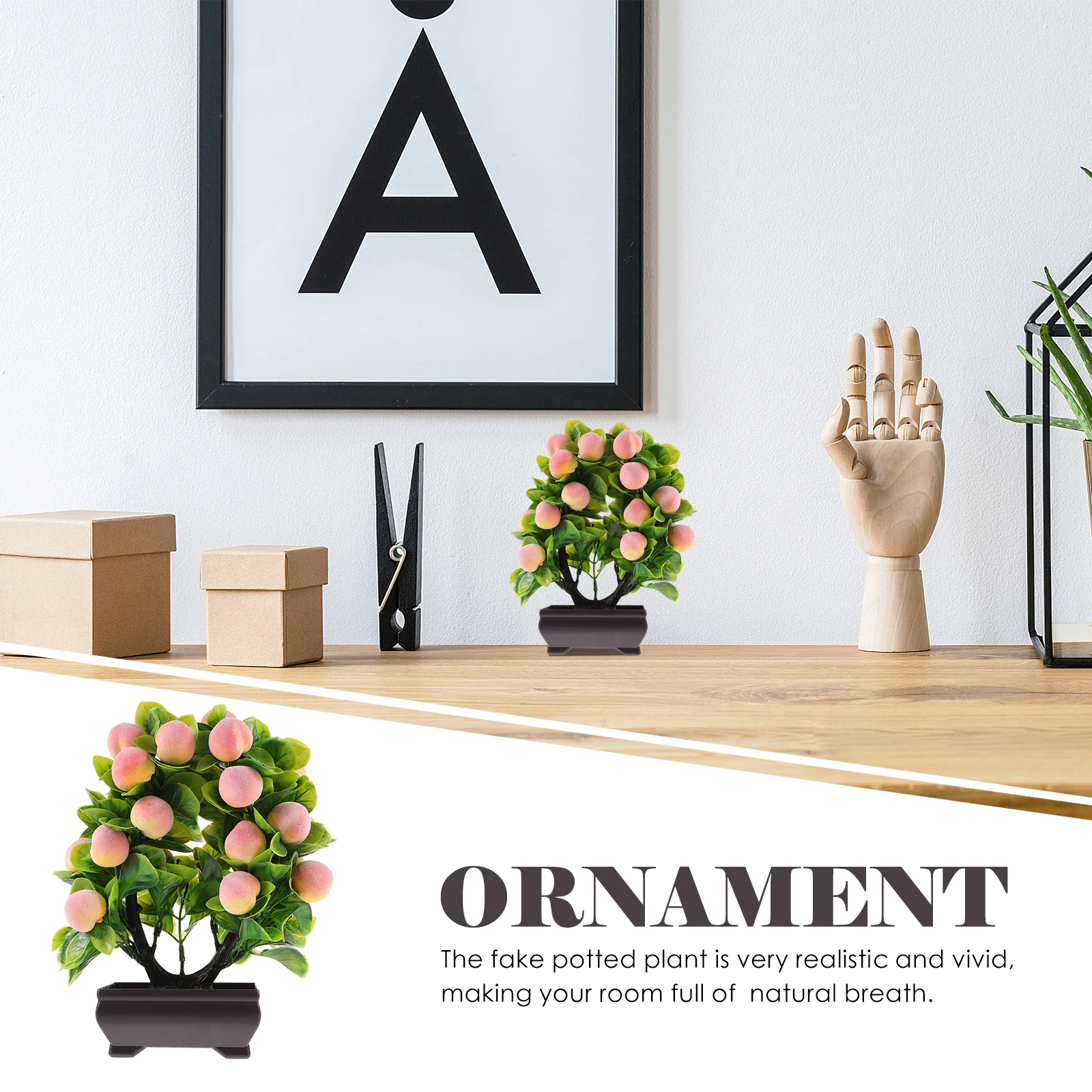 

Simulated Fruit Bonsai Artificial Plants Indoor Decor Vivid Faux Bouquet Ornament Potted Small Tree RealisticFruit Plant