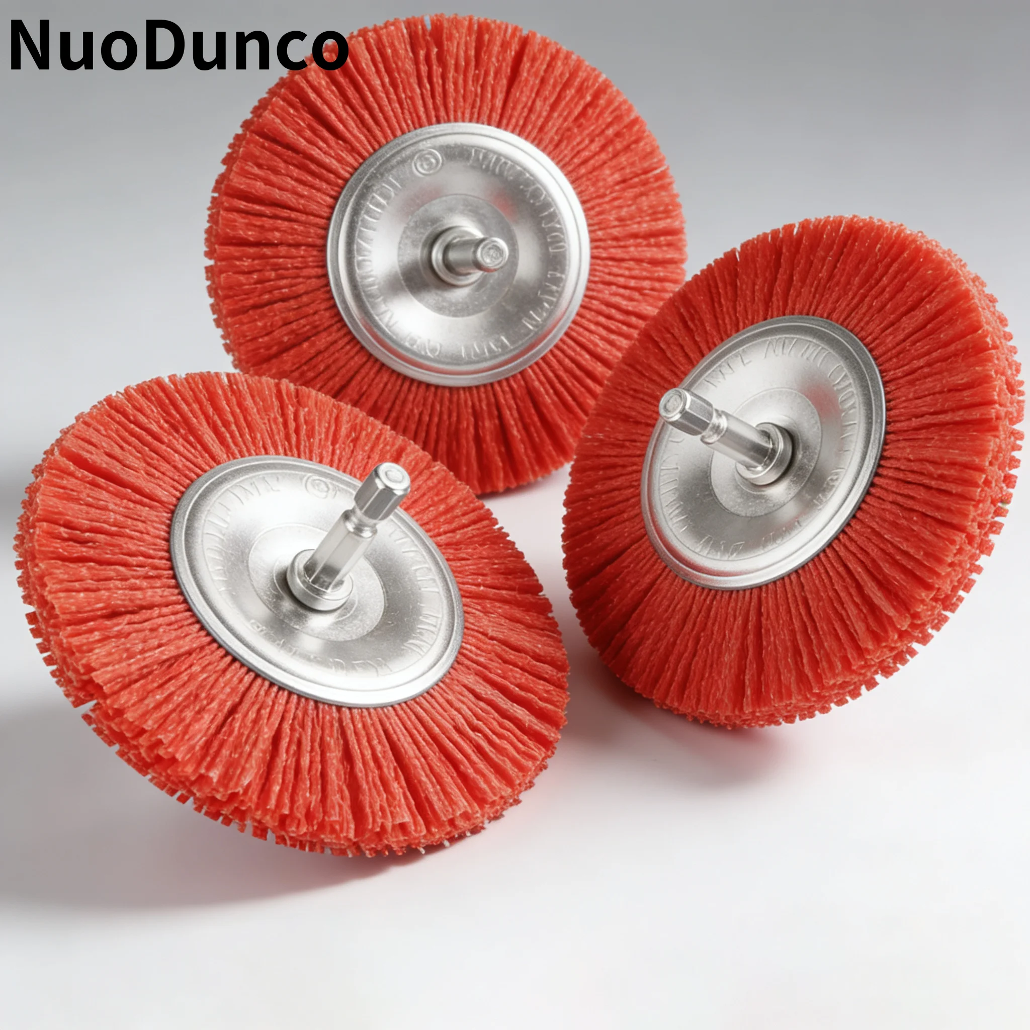 Nylon Filament Abrasive Wire Brush Wheel & Cup Brush with 1/4 Inch Hex Shank for Drill Rotary Tool Metal Wood Polishing