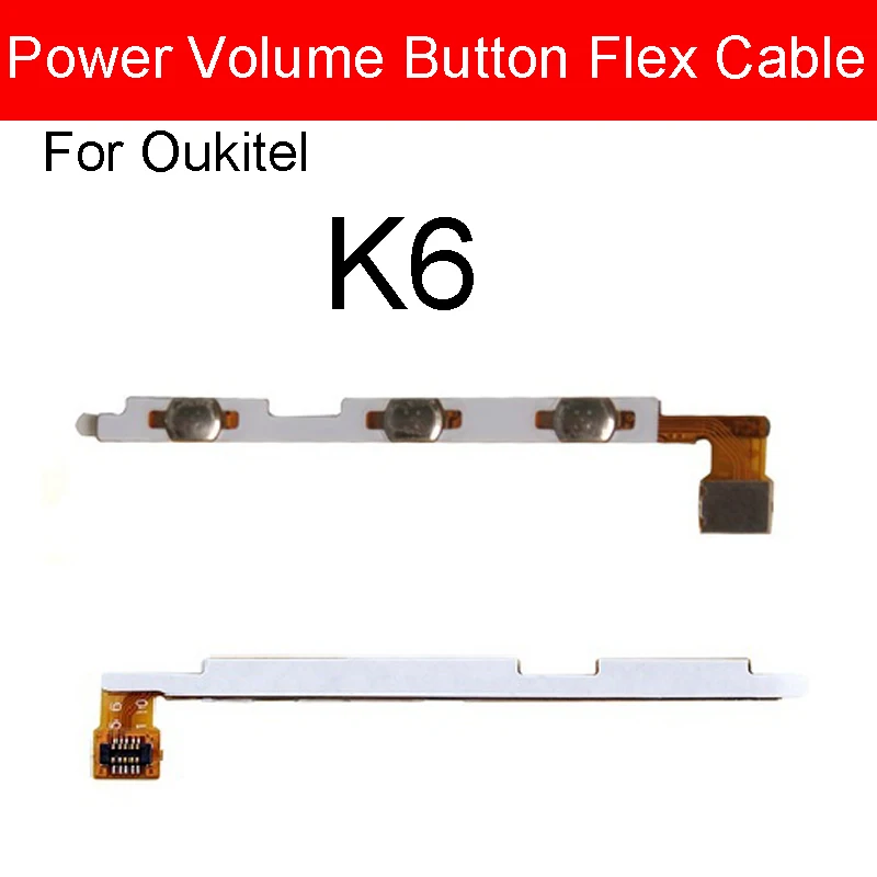 Power on/off+Volume Side Button Flex Cable FPC For Oukitel K6 K8 K10 Power Volume Switch Sidekey Flex Ribbon Replacement Parts