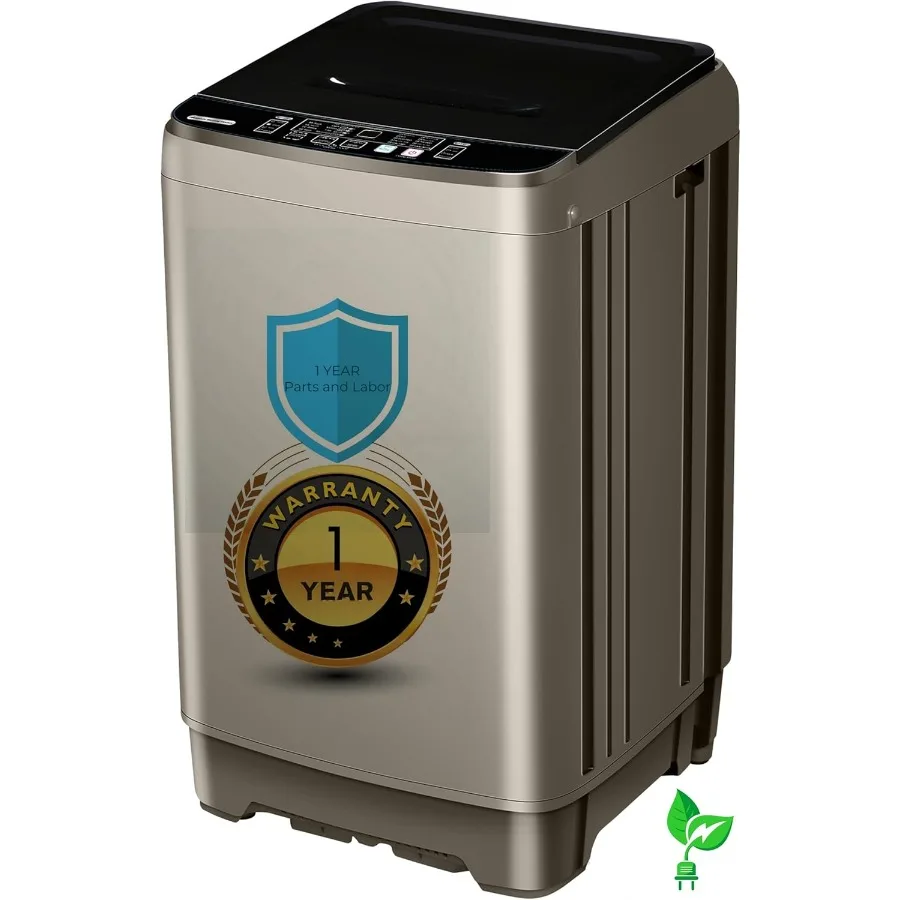 غسالة محمولة 2.0 قدم مكعب، غسالة مدمجة أوتوماتيكية بالكامل مع شاشة LED لمنازل الشقق والمساكن تقدم 10 غسيل #1