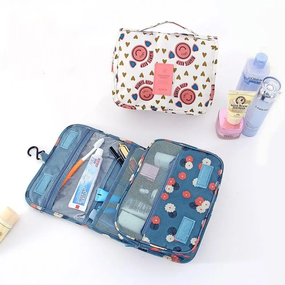 Hanging Travel Organizer Waterproof Makeup Bag, Large Capacity Toiletry Pouch Design,Portable Foldable Cosmetic Wash Storage Bag
