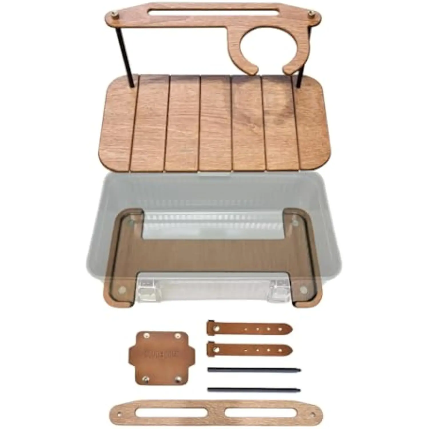 

Pupacamp Wooden Table and Dripper Accessories Compatible with Stanley Lunch Box 10Qt (V2 Dripper Kit)