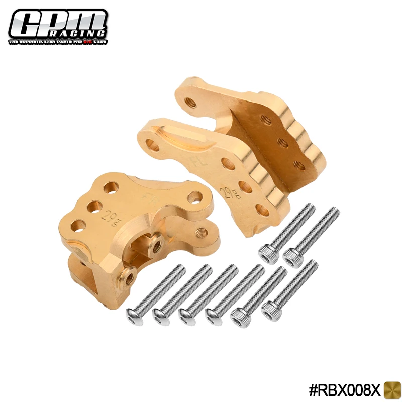 GPM Brass Front Axle Mount Set For Suspension Links For AXIAL 1/10 RBX10 Ryft AXI232039