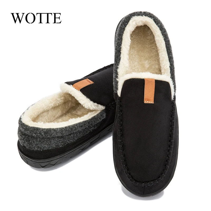 Winter Men's Slippers House Slippers Shoes Trend Warm Ankle Boots Man Cotton Shoes Male Felt Slipper Moccasin Room Footwear