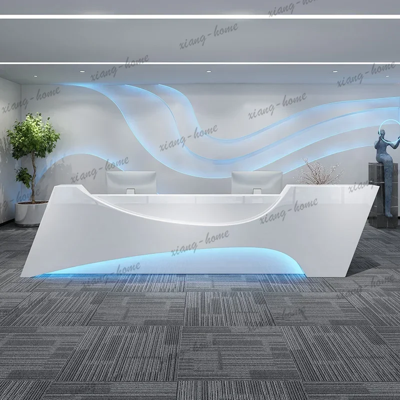 ld Uniform Clinic Reception Desks Drawers Gym Storage Modern White   Computer Design Rezeption Theke Office Furniture