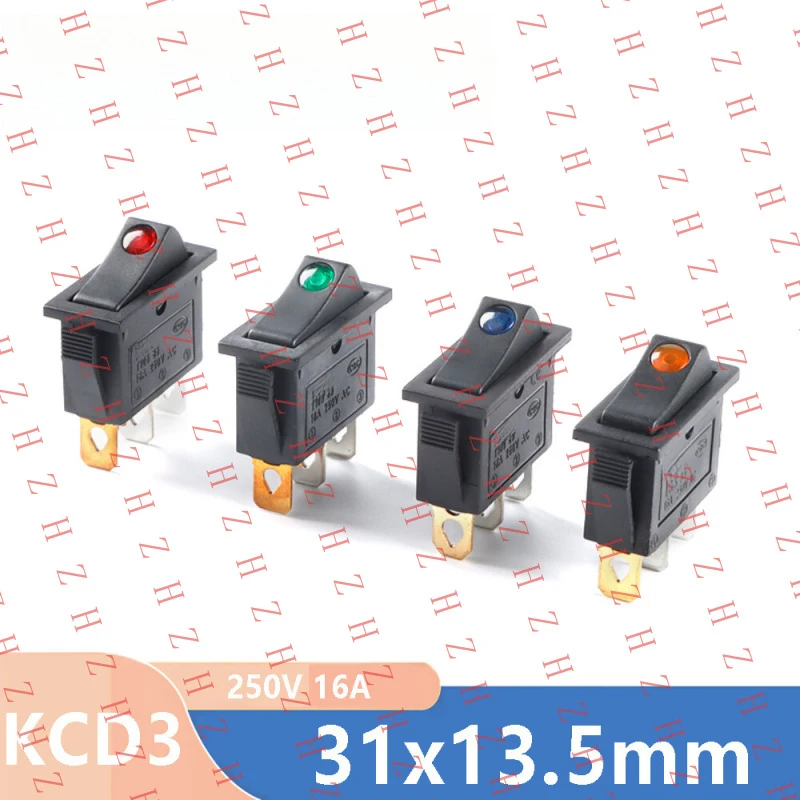 

Прямоугольный тумблерный переключатель U+ 250В 16А KCD3 с подсветкой, 3 контакта, 31x13.5мм【Оптовые продажи, сообщите продавцам по приватному сообщению】