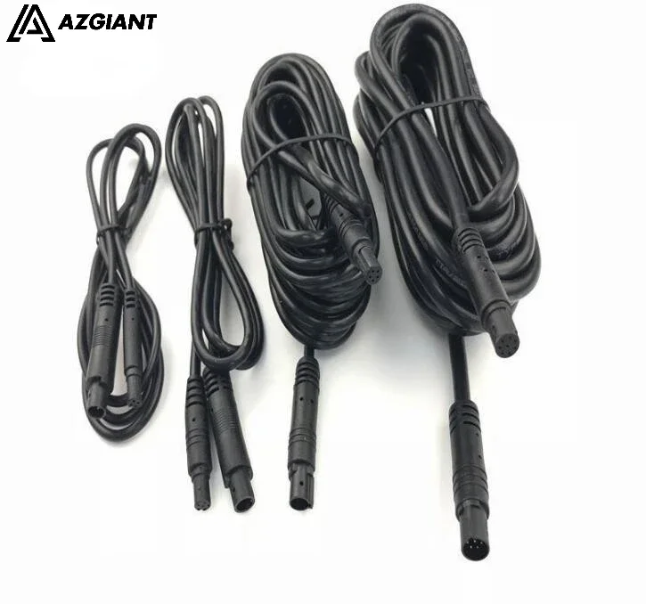 Cable de extensión de cámara de marcha atrás RCA para coche, 4 pines, 5 pines, 6 pines, 8 pines, cámara de estacionamiento de visión trasera, vídeo