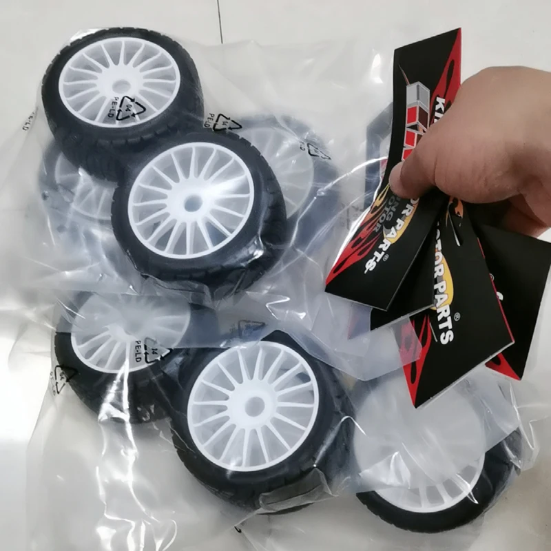 

Km 1/7 Remote Control Toy Car Accessories Rally Car Citroen C3 3.0 Inches Tire Leather Wheel Hub Set E8398 Unbound Tire Skin 4pc