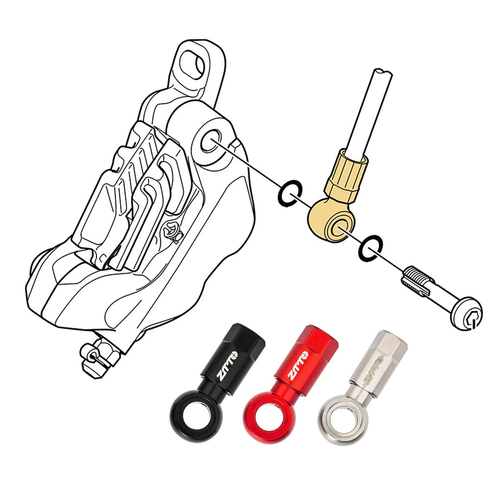AliExpress ZTTO Bike Hydraulic Brake Banjo Fitting Oil Needle Bicycle Disc Brake Hose Fitting Olive Head Connector For BH90 SLX XT XTR