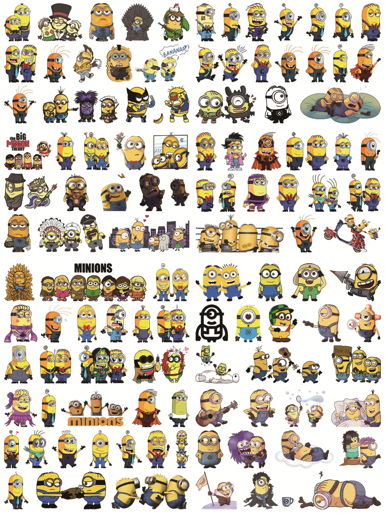 5.5 cm Minions Clothing patches self-adhesive thermo-stickers for children stripes appliques iron on transfer