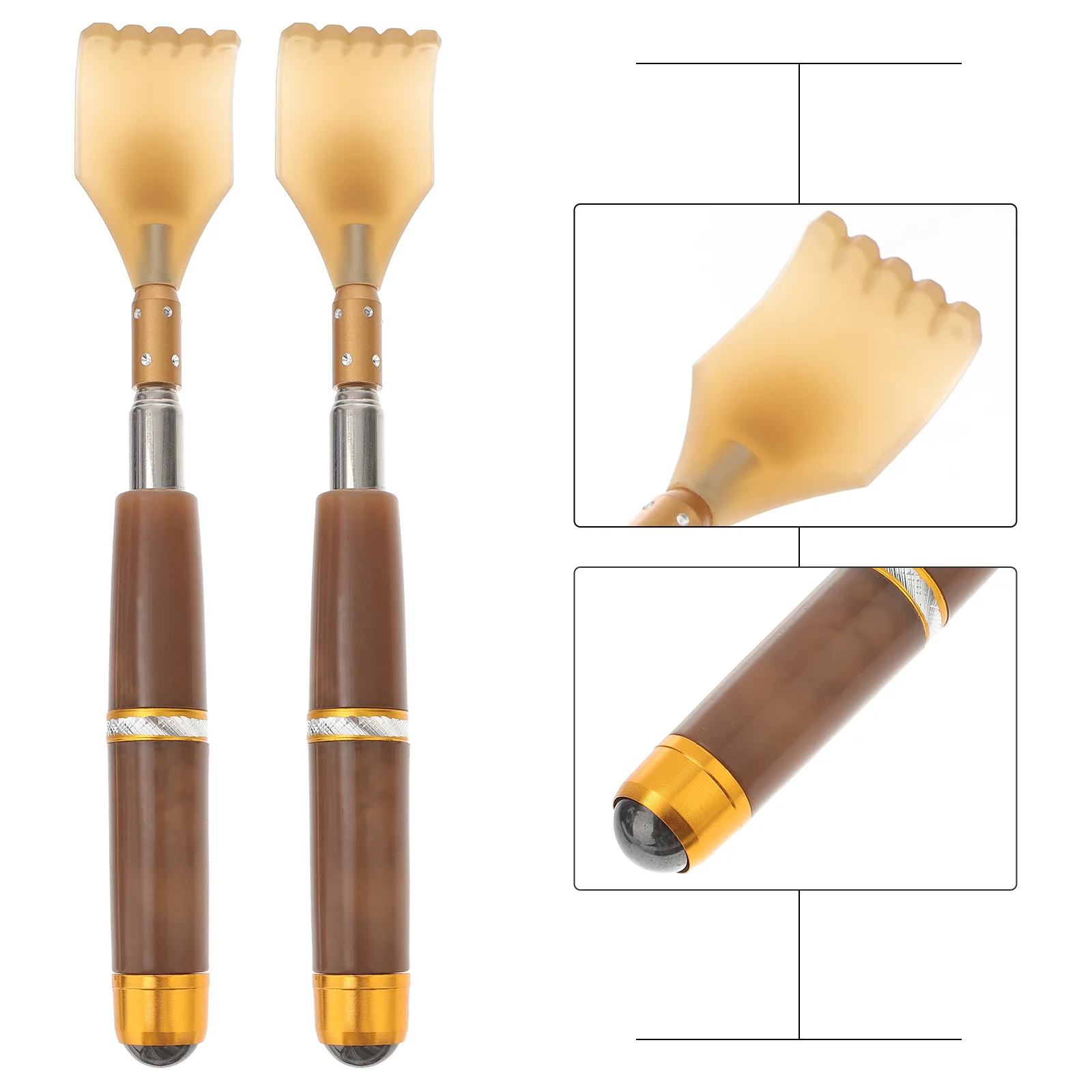 

2Pcs Back Scratcher Practical Retractable Claw Itch Relief Self Massage Body Scratcher Tool Back Scratching Tool