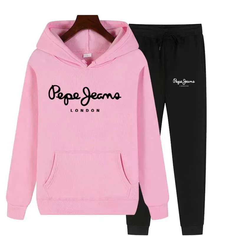 Tweedelige Sportsportkleding Voor Dames, Hoodie En Broek, Tweedelige Herfstfitness-Set Voor Dames