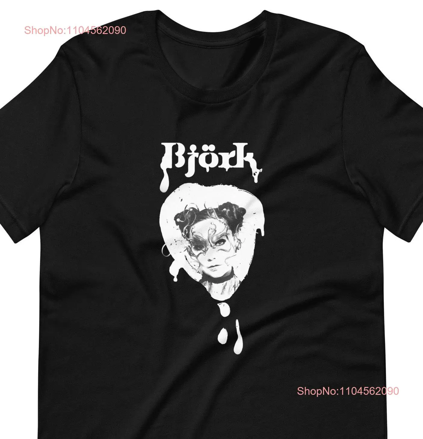 قميص Bjork عتيق نجم أيسلندي بأكمام طويلة أو قصيرة