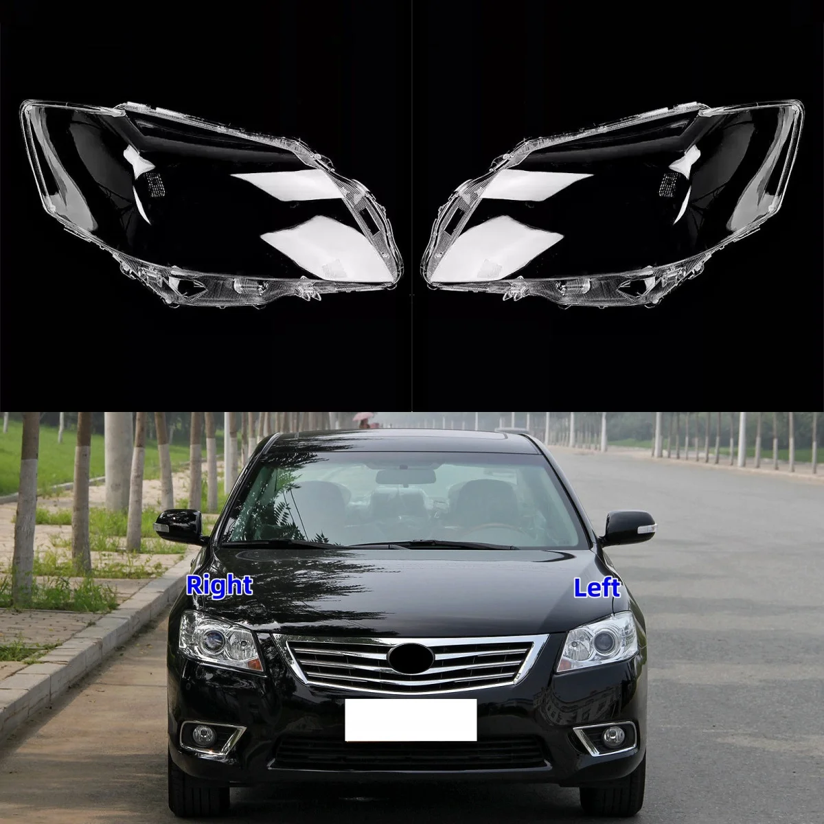 

For Toyota Camry 2009 2010 2011 Front Headlight Cover Lamp Shade Transparent Lens Shell Headlamp Masks Dust Cover