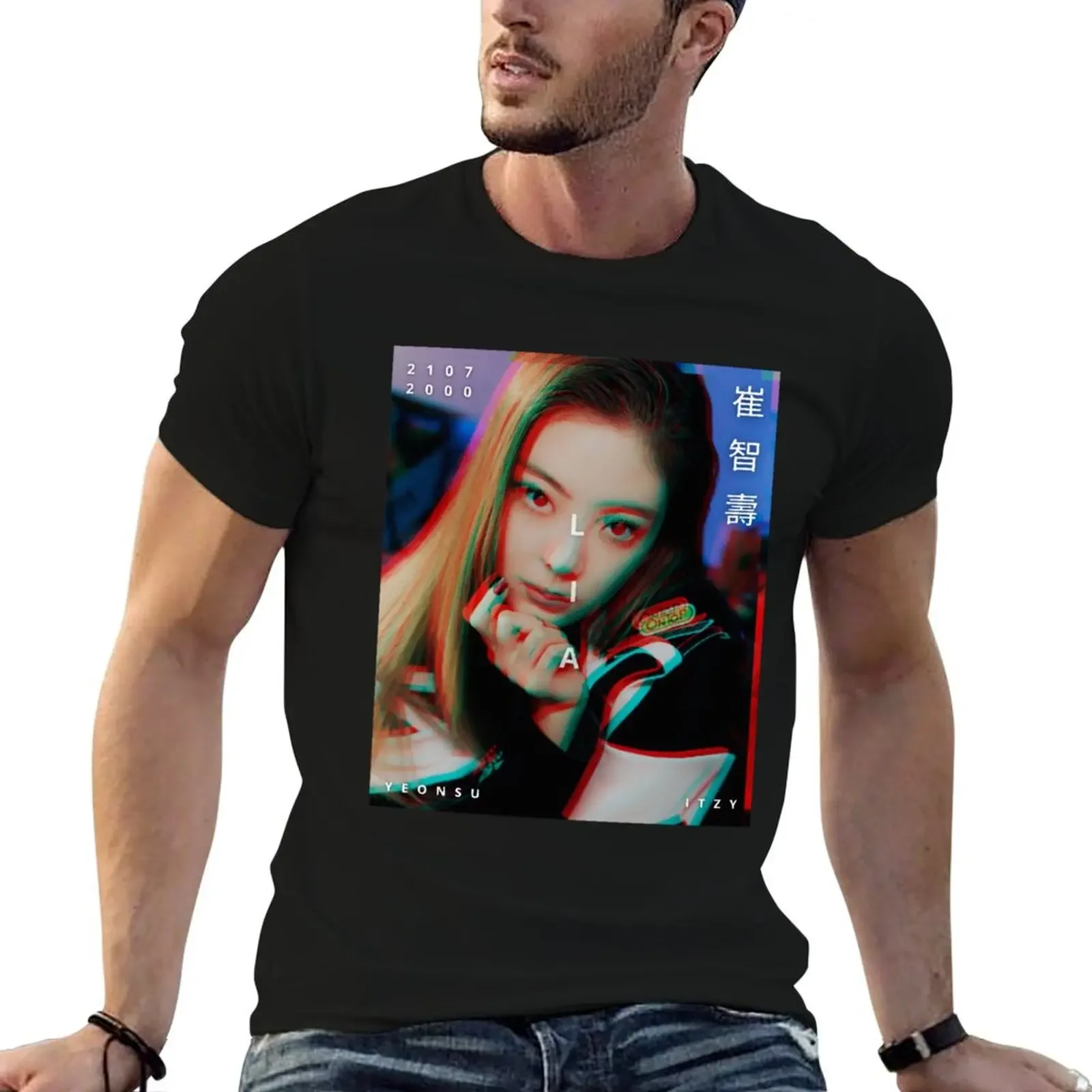 

ITZY Lia Voltage Era T-Shirt graphic t shirts vintage cute tops mens t shirts top quality