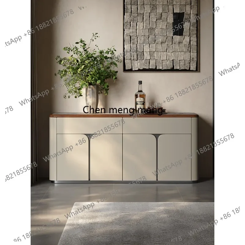 

Итальянский минималистичный пристенный буфет для столовой со встроенным местом для хранения, напольный шкаф для гостиной, элитный, в стиле легкой роскоши