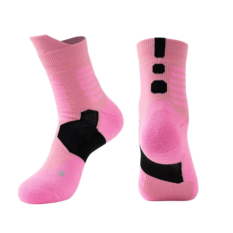 5 pairs of elite basketball socks for men and women, college students, anti slip, breathable, sweat absorbing sports socks, thic