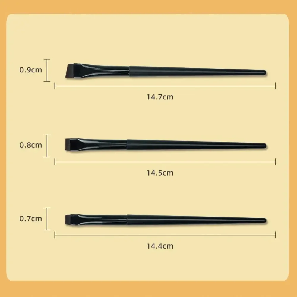 KSHBO 2/3pcs Makeup Brush Set,Blade eyeliner brush fine oblique head eyebrow brush outline eyeliner ultra-thin eye shadow makeup