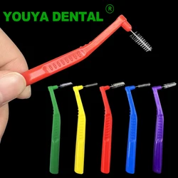 20pcs L-shape Interdental Brush Push-Pull Between Teeth Brush Dental Toothpick Teeth Gap Teeth Whitening Oral Hygiene Tools New