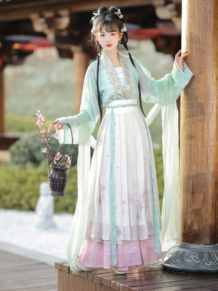 YJ88 Original Hanfu Women's Clothing Adult Chinese Style Improvement Waist-length Ancient Clothing Super Xian Han Elements