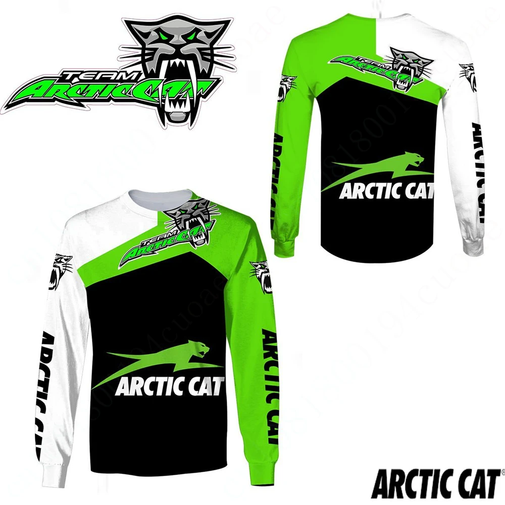 Arctic Cat T Shirt For Men Women Anime Oversized T-shirt Harajuku O Neck Long Sleeve Unisex Clothing Casual 3D Printing T-shirts