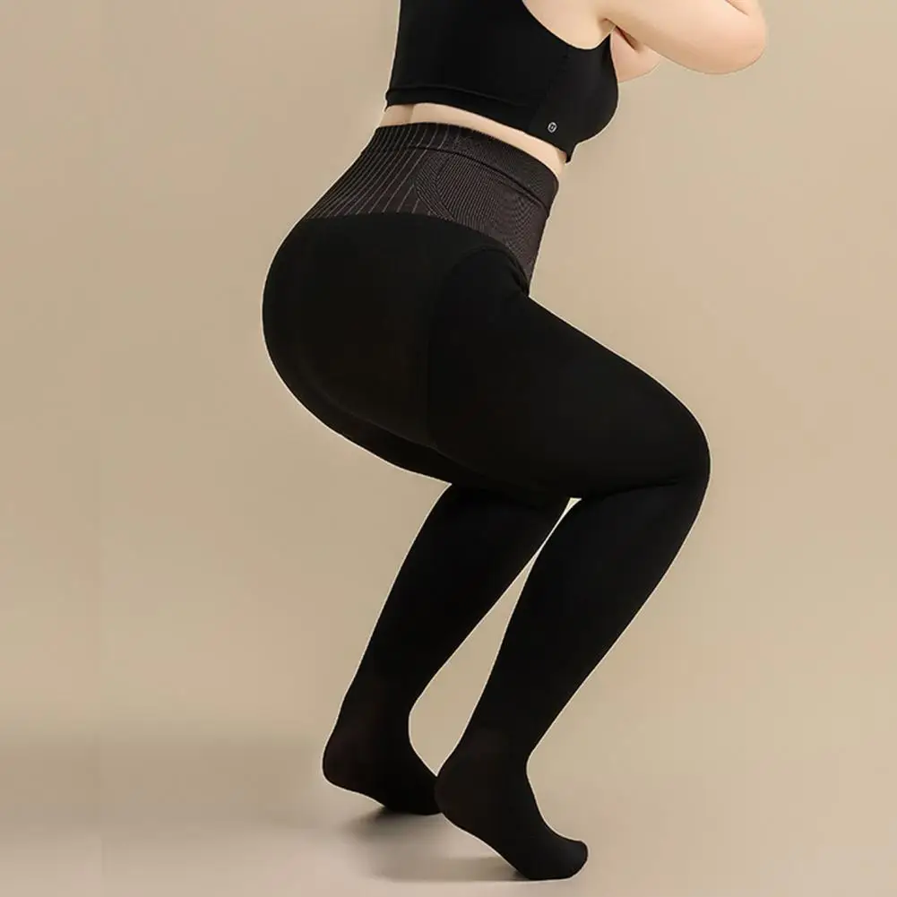 

High Elasticity Leggings Stretchable Leggings Cozy Velvet Lined Women's Leggings for Winter Warmth Comfort High Elasticity Solid