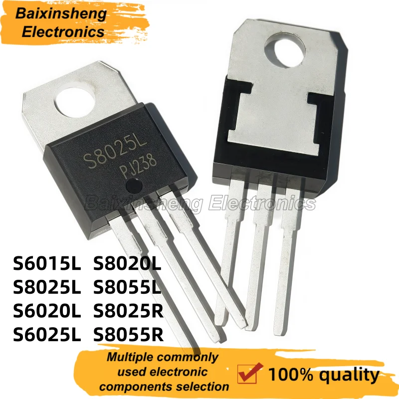 10PCS :NEW high-quality S6015L TO-220 S6020L S6025L S8025L S8020L S8055L S8025R S8055R Unidirectional thyristor