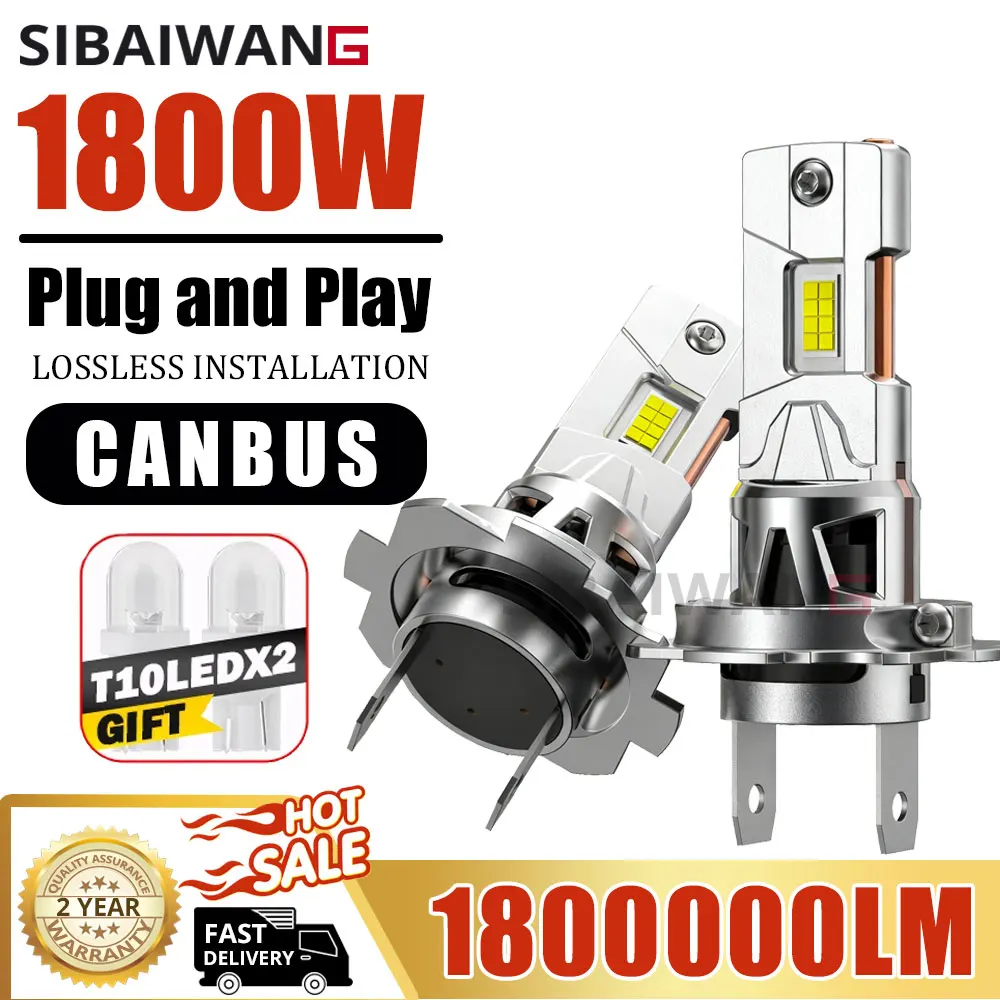 

H7 LED Headlight Bulb Canbus For Car Mini Wireless 6000K CSP for Car Headlamp Auto Diode Lamps h7 Turbo Fan Led Fog Lamp 12V