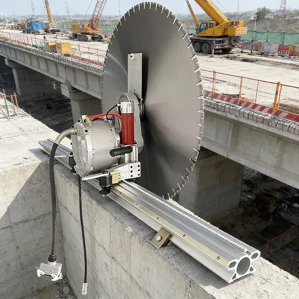 High Efficiency Wall Saw Cutting Machine with 600mm Diamond Blade for Building Retrofit Projects