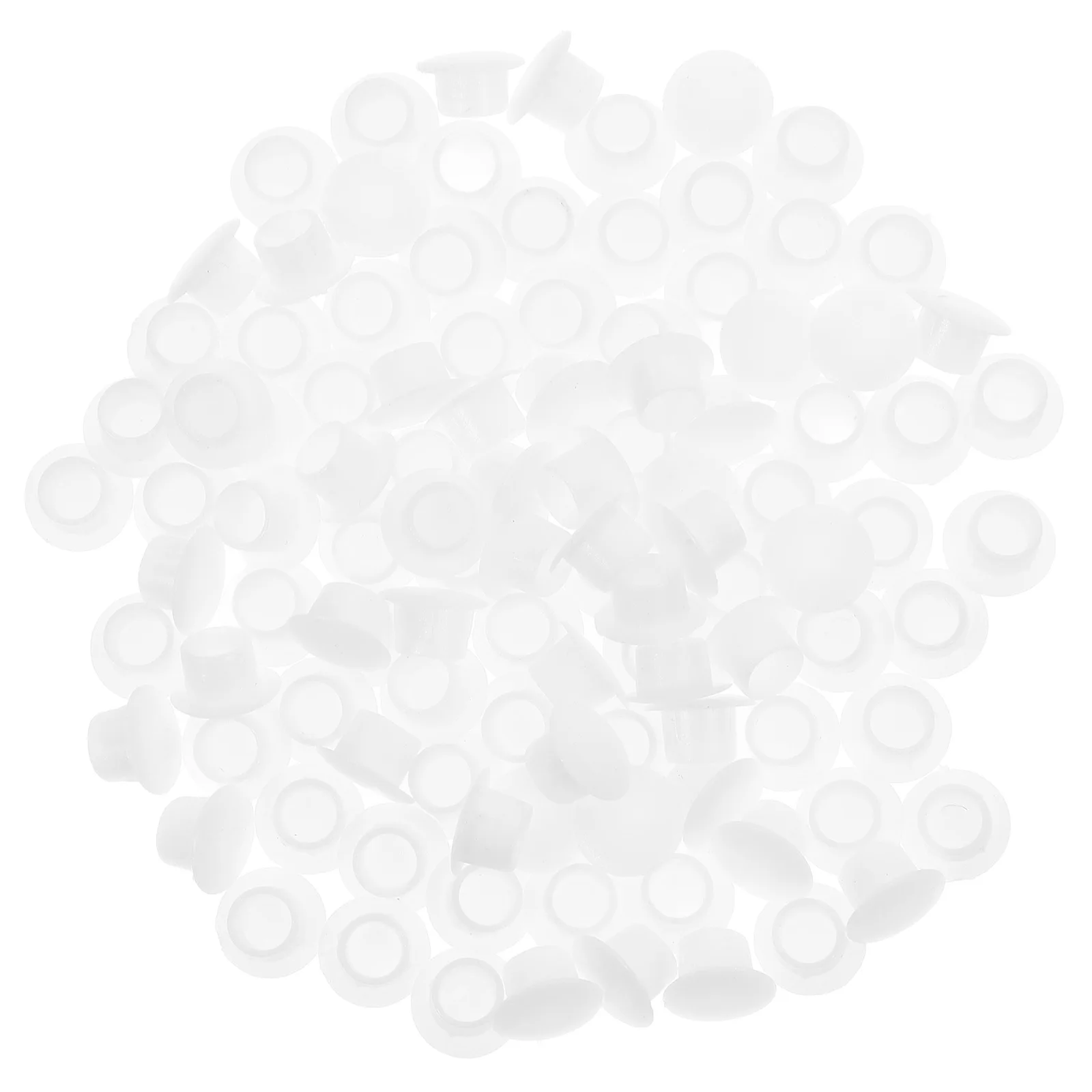 

100pcs Screw Hole Decorative Covers Plastic Round Caps White Furniture Plugs Dust Water Protection Easy Installation