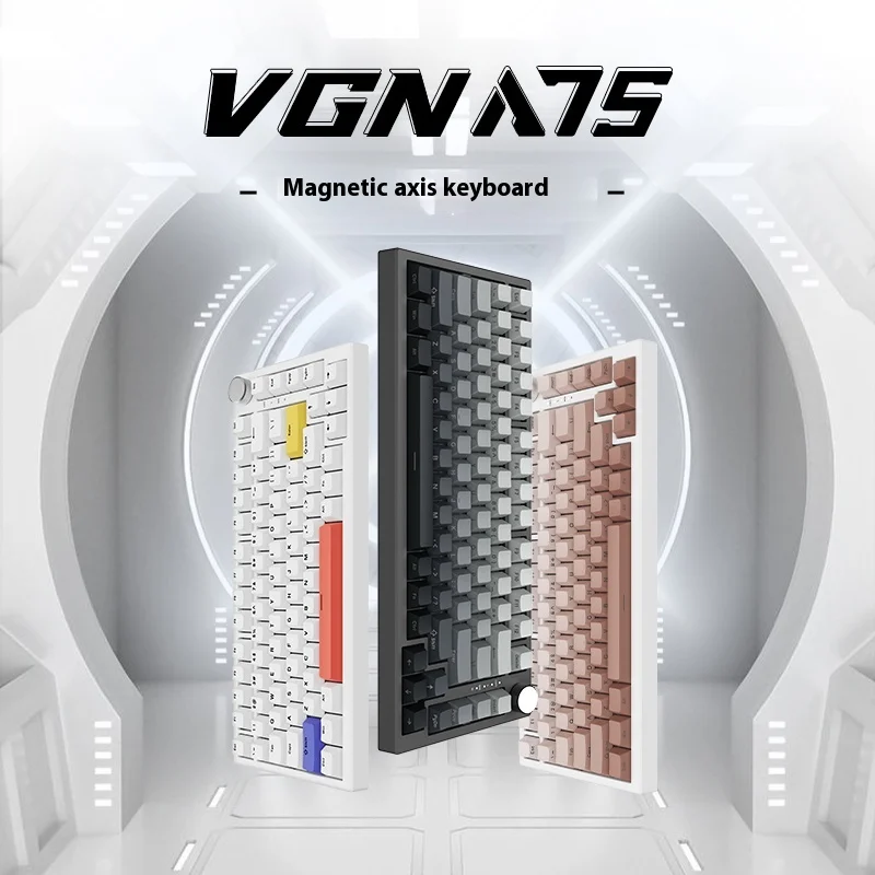 VGN A75 magnetic axis mechanical keyboard is specially customized for FPS e-sports games It supports RT hot-swappable keyboard