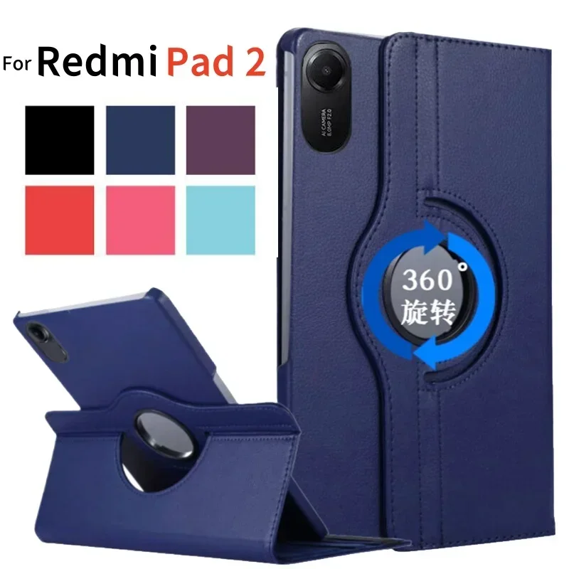 

For Redmi Pad 2 Case 360 Degree Rotating Stand Coque For Coque Xiaomi Redmi Pad 2 2025 Case Cover 11 inch