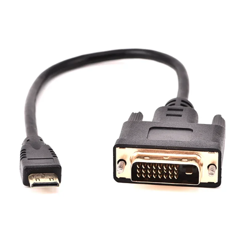 0.3M 1.8M Mini HDMI متوافق مع DVI 24 + 1 كاميرا DSLR المضيف بطاقة الرسومات شاشة ثانوية صغيرة إلى كابل فيديو مراقبة DVI