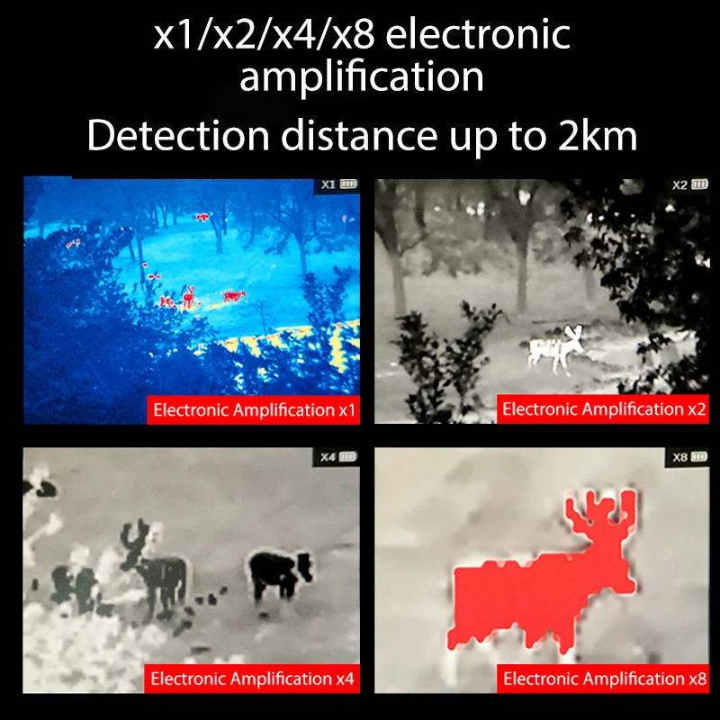 RLS-M35/50LRF Thermal Camera for Hunting Monocular Adjustable Focus Infrared Lens Thermal Socpe Night Sight Outdoor Observation