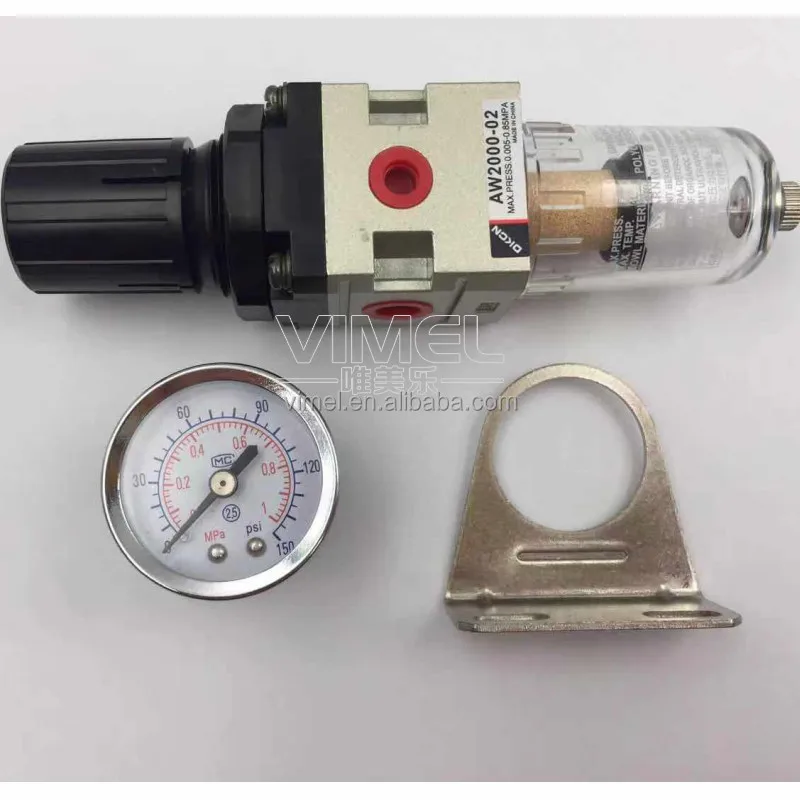 Dental Water Filter Dental Air Reduce Valve Air Filter Regulator Compressor & Gas-Pressure Meter for Dental Chair Unit Equipment