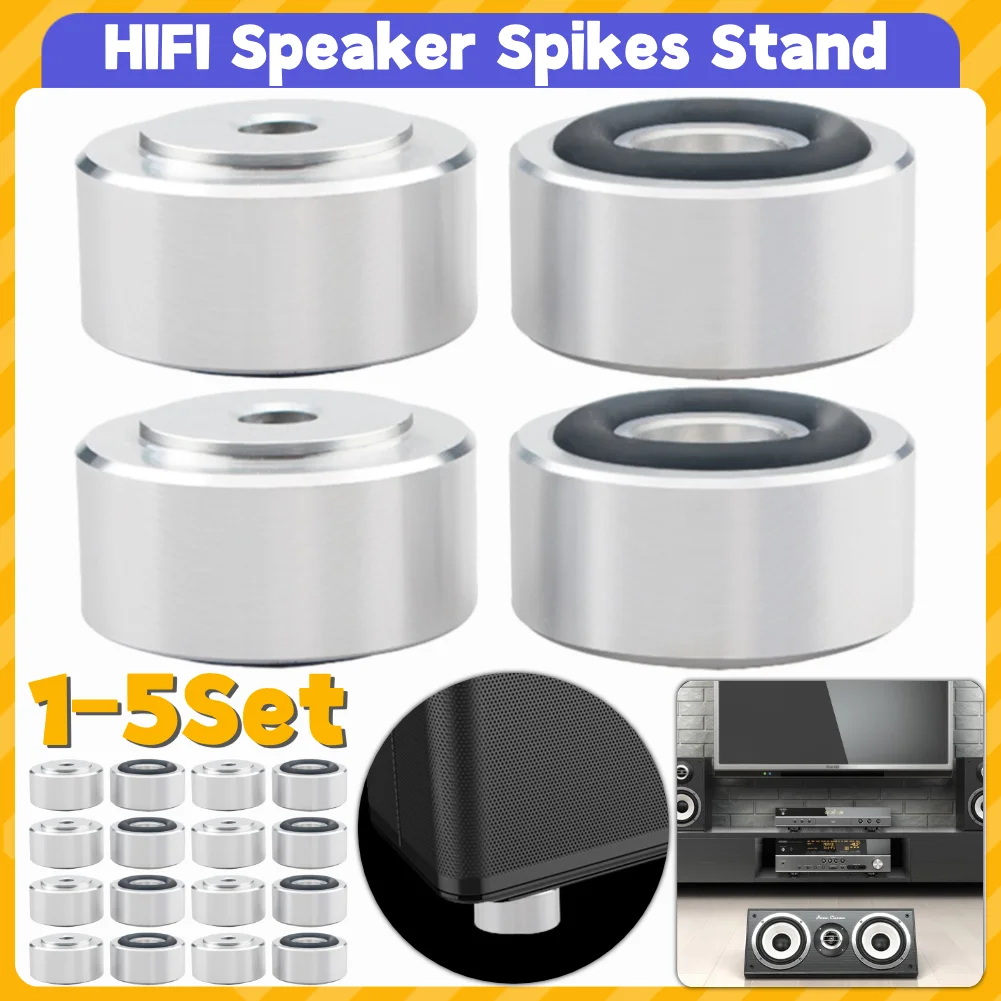 4/8Pcs HIFI Speaker Spikes Stand Feet Pad Aluminum Alloy Speaker Isolation Stand Feet Pad Speaker Feet Pad for Speaker DAC