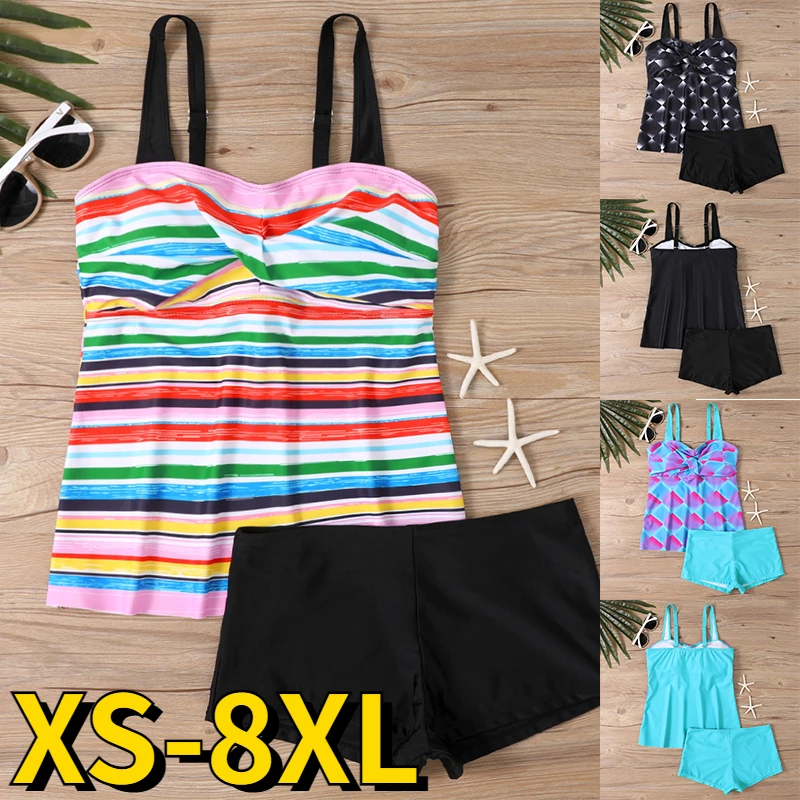 2023 New Summer Women Sexy Two Pieces Tankini Fashion Monokini High Waist New Design Printing Beachwear Swimwear Fashion Bikini