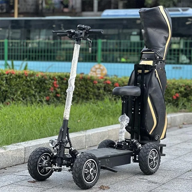 800/1000/1200/1500w Foldable Golf Bag 4 Wheel Electric Mobility Scooter Elderly