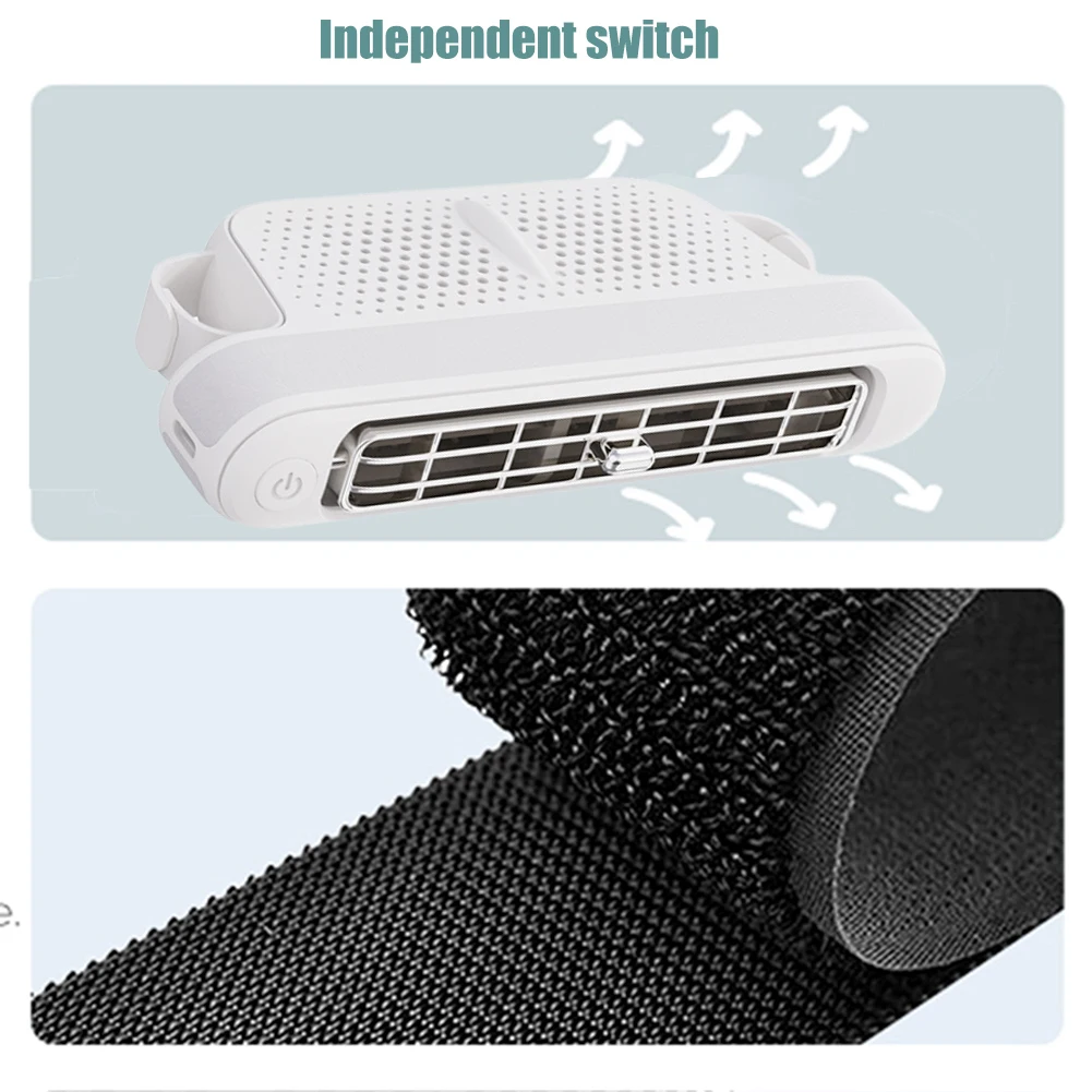 USB Car Cooling Fan for Backseat 3 Speeds Portable Car Seat Headrest Fan 5V/2A Ventilation Fan for Mini Cars RVs Sedans