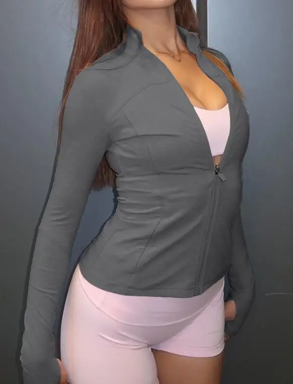 

Женское спортивное пальто, темпераментная осенне-зимняя повседневная спортивная рубашка на молнии с длинными рукавами, куртка, женская одежда