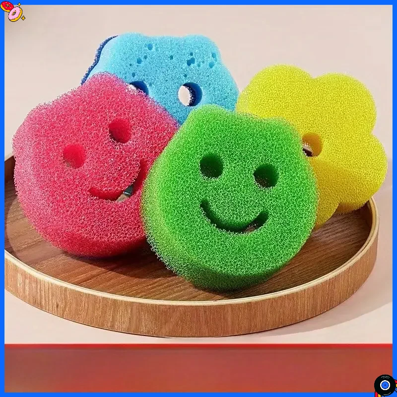 

Набор из 3 сверхмощных термостойких пластиковых губок без царапин (розовый/желтый/зеленый) — можно мыть в посудомоечной машине, стекле и в плите