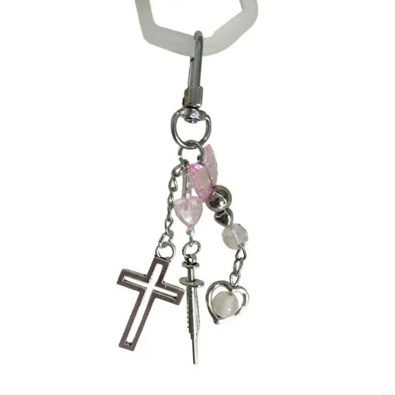 Heart Pendant Phone Straps Lanyard Y2K Pocket Keychain Strap
