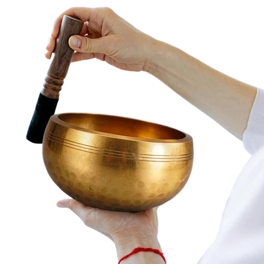 Tibetan Singing Bowl Set Meditation Singing Bowl Yoga Meditation Chanting Bowl for Yoga Chakra Healing Mindfulness Stress Relief