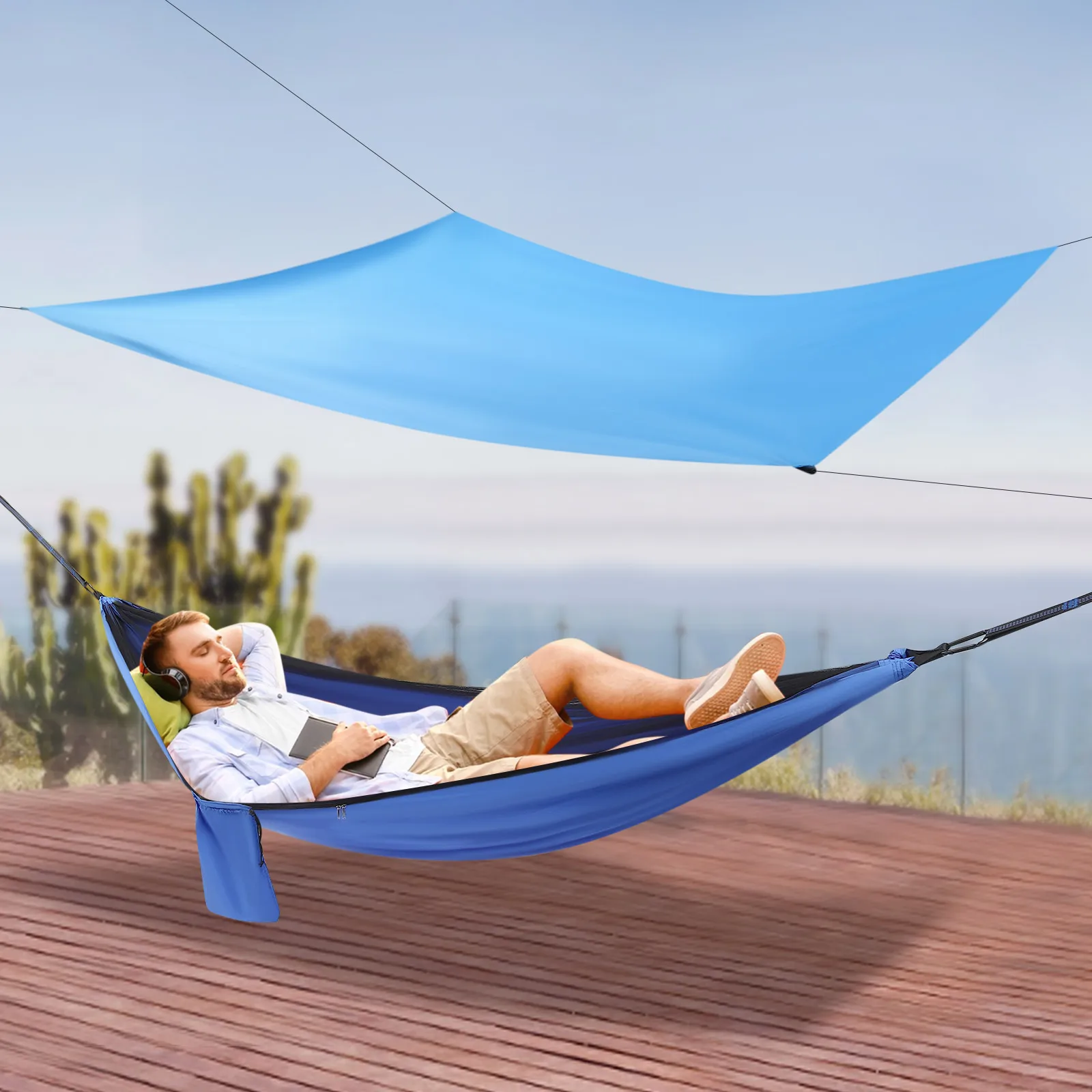 2-in-1 Camping Hammock with Mosquito Net 5